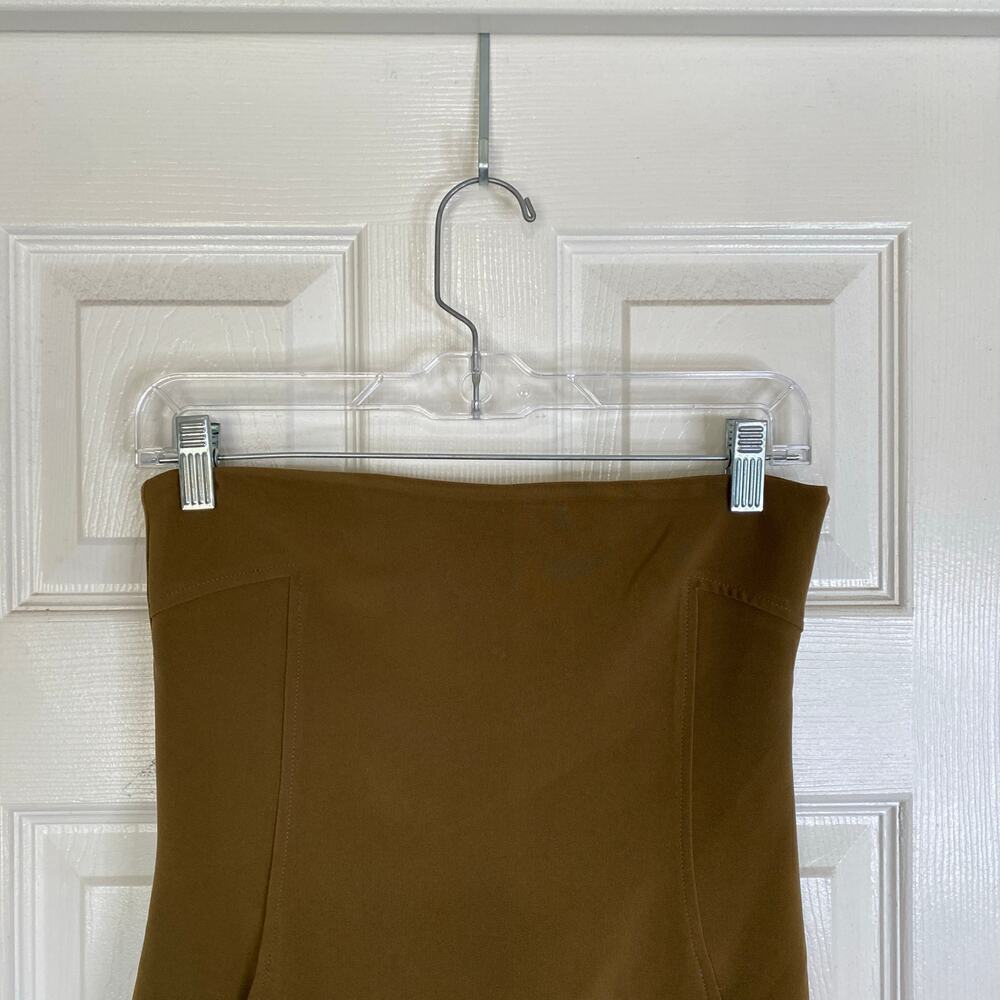 PARIS GEORGIA Audrey Strapless Caramel Brown Mini Dress Size XS - Picture 5 of 10